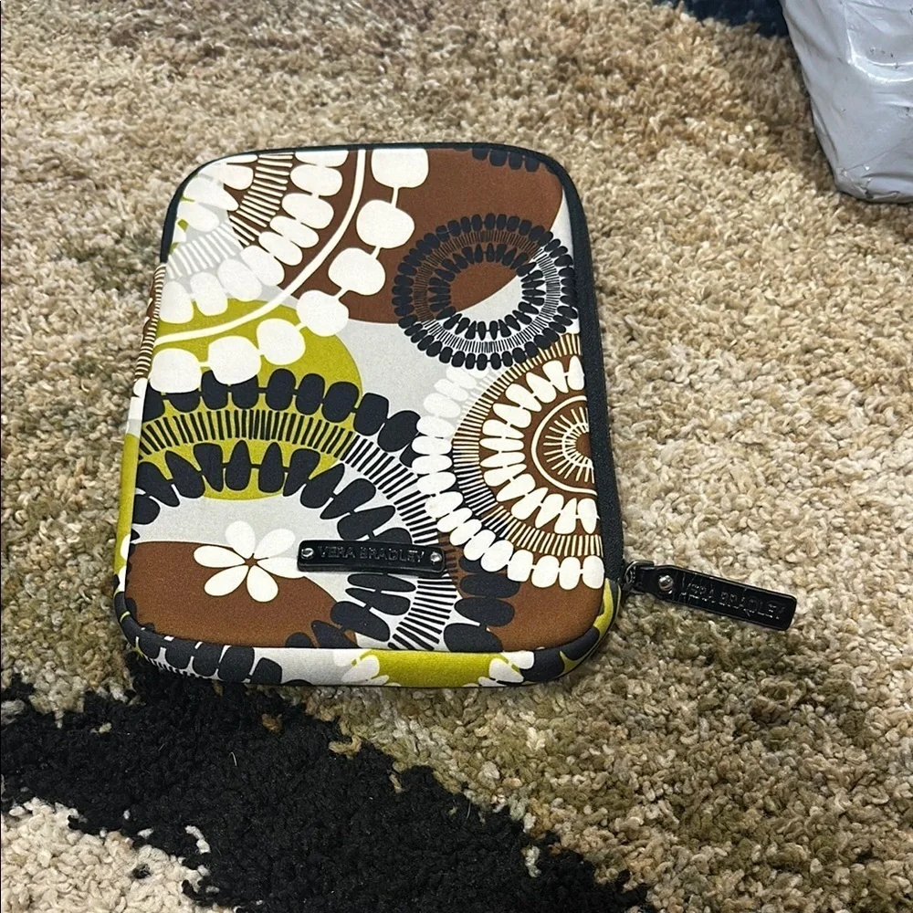 Vera Bradley Cocoa Moss Pattern Designer Tablet Case Travel Pouch NWOT Fall 2013
